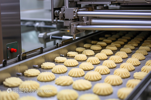 流水线上的饼干